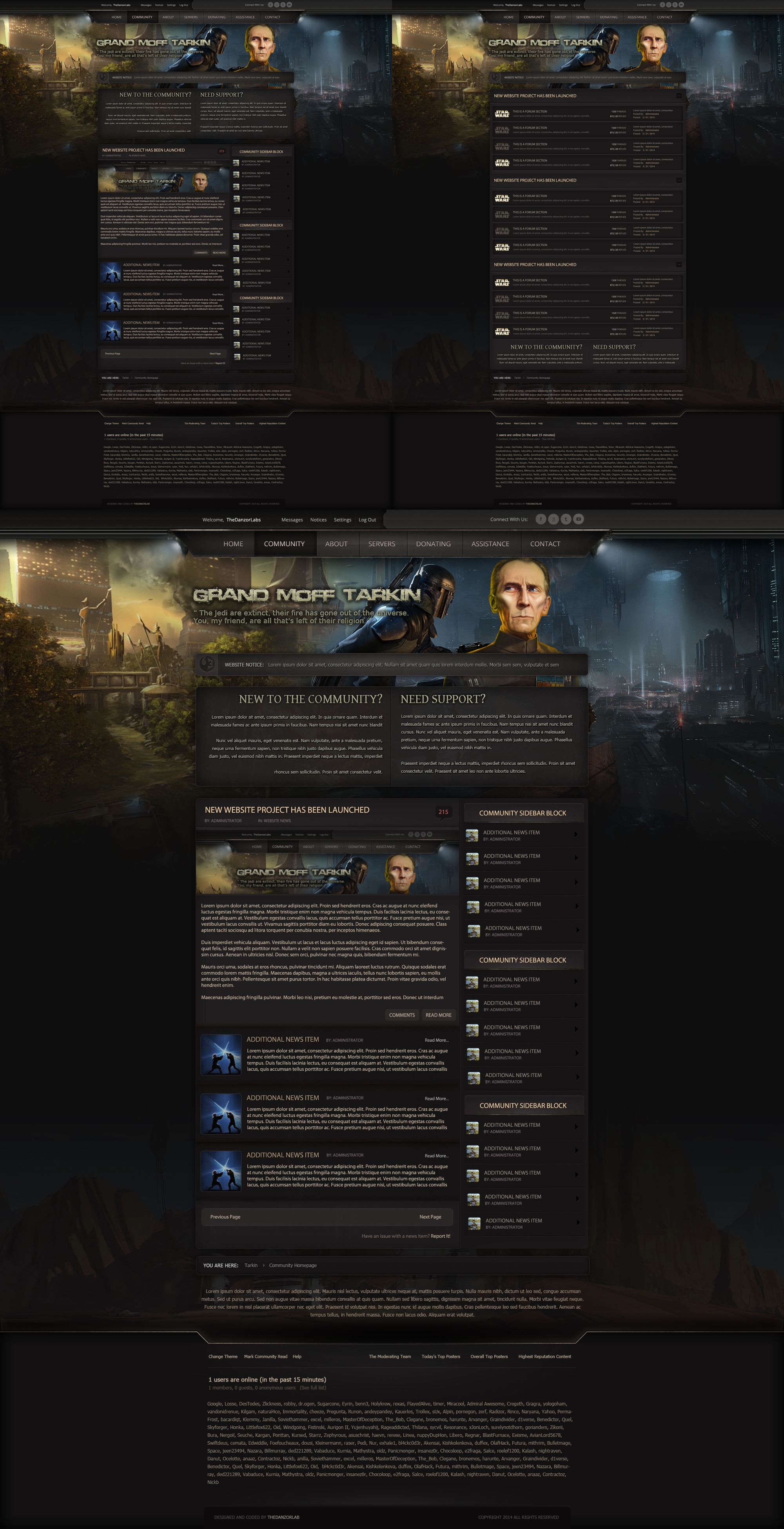 Grand Hoff was a large Star Wars community that needed a website to help manage their members, events and content.