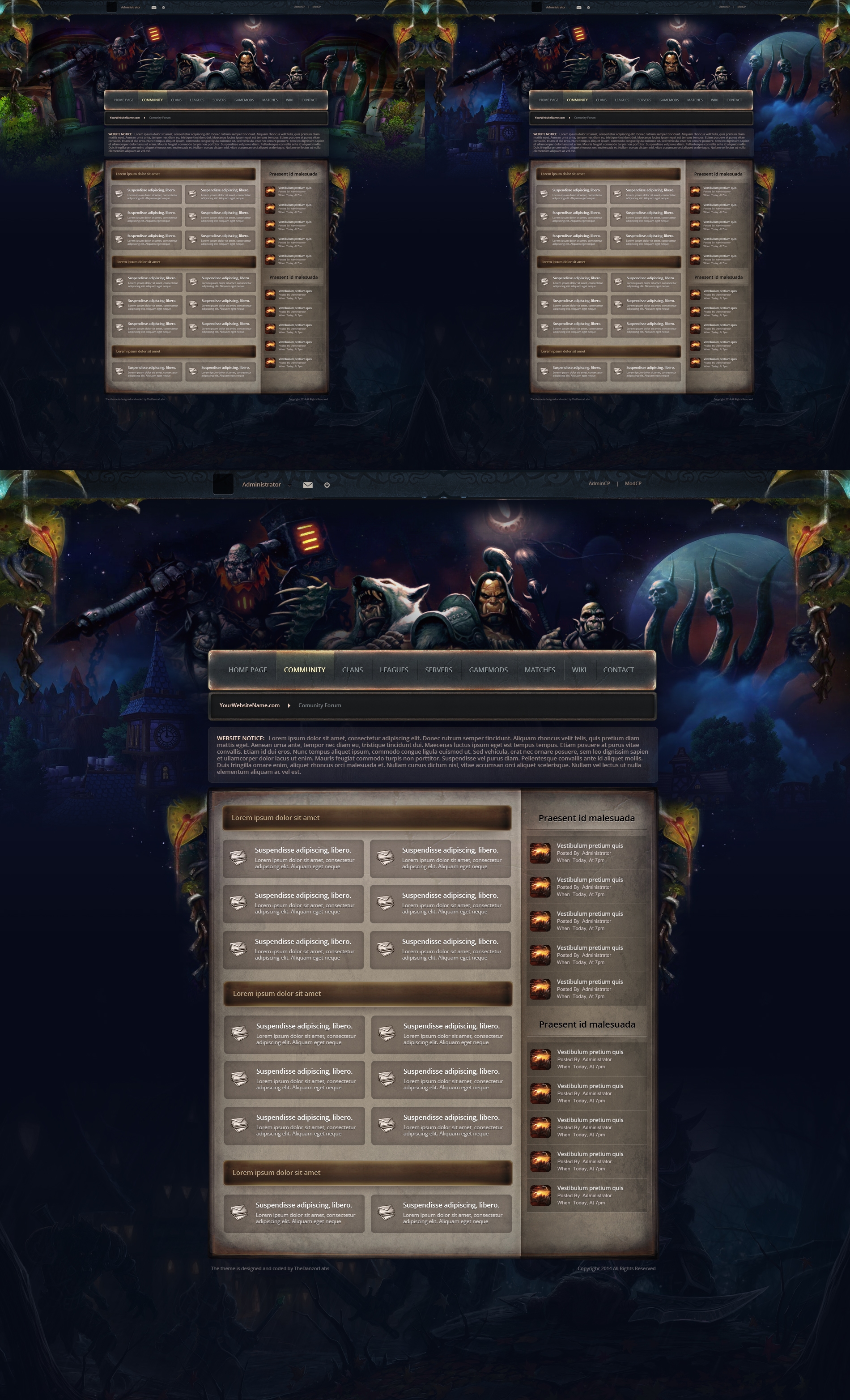 A world of warcraft community reached out to me to help them build their website design and community features.