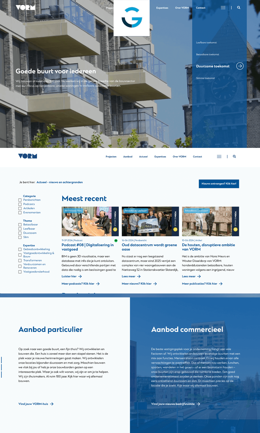 Fundament hired Goldmund and myself to develop the design system and front-end for the new corporate VORM website.